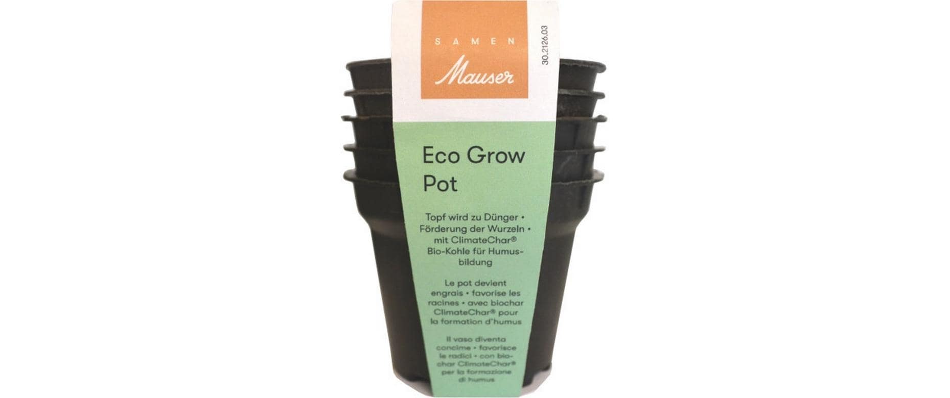 Samen Mauser Pflanzentopf EcoGrow Schwarz