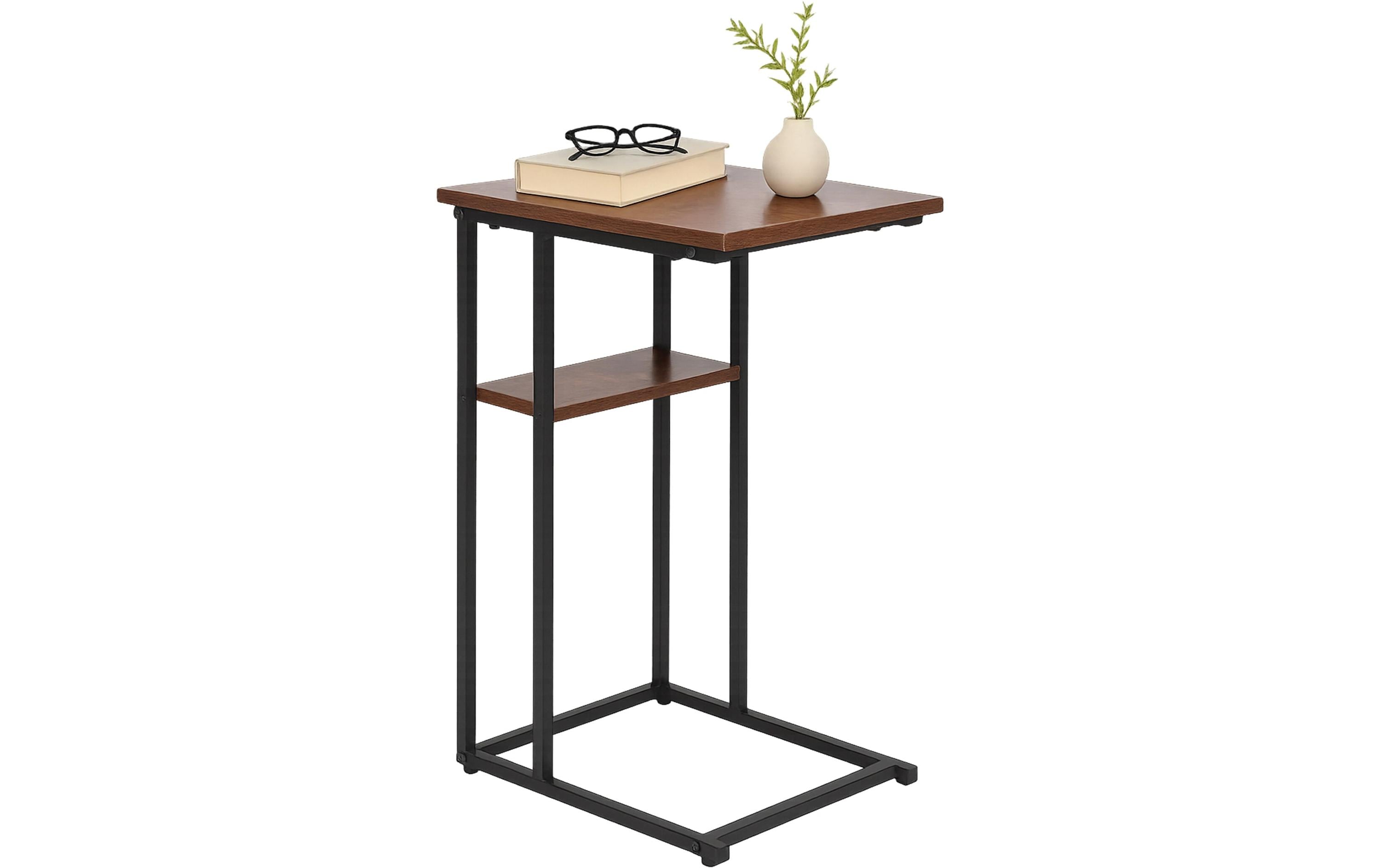 relaxdays Beistelltisch in C-Form 60 x 40