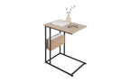 relaxdays Beistelltisch in C-Form 60 x 55