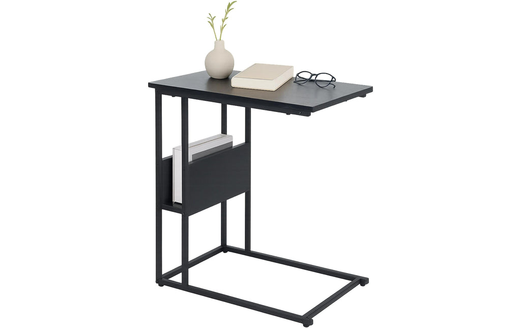 relaxdays Beistelltisch in C-Form 60 x 55