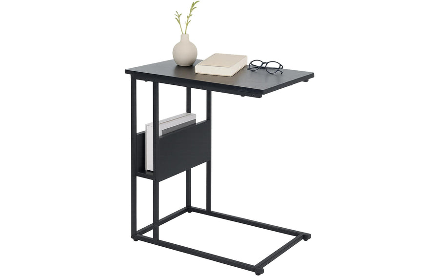 relaxdays Beistelltisch in C-Form 60 x 55