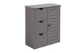 relaxdays Badezimmerschrank mit 3 Schubl. Grau 80 x 60 x 30 cm Mitteldichte Holzfaserplatte (MDF), Grundmaterial: Holz