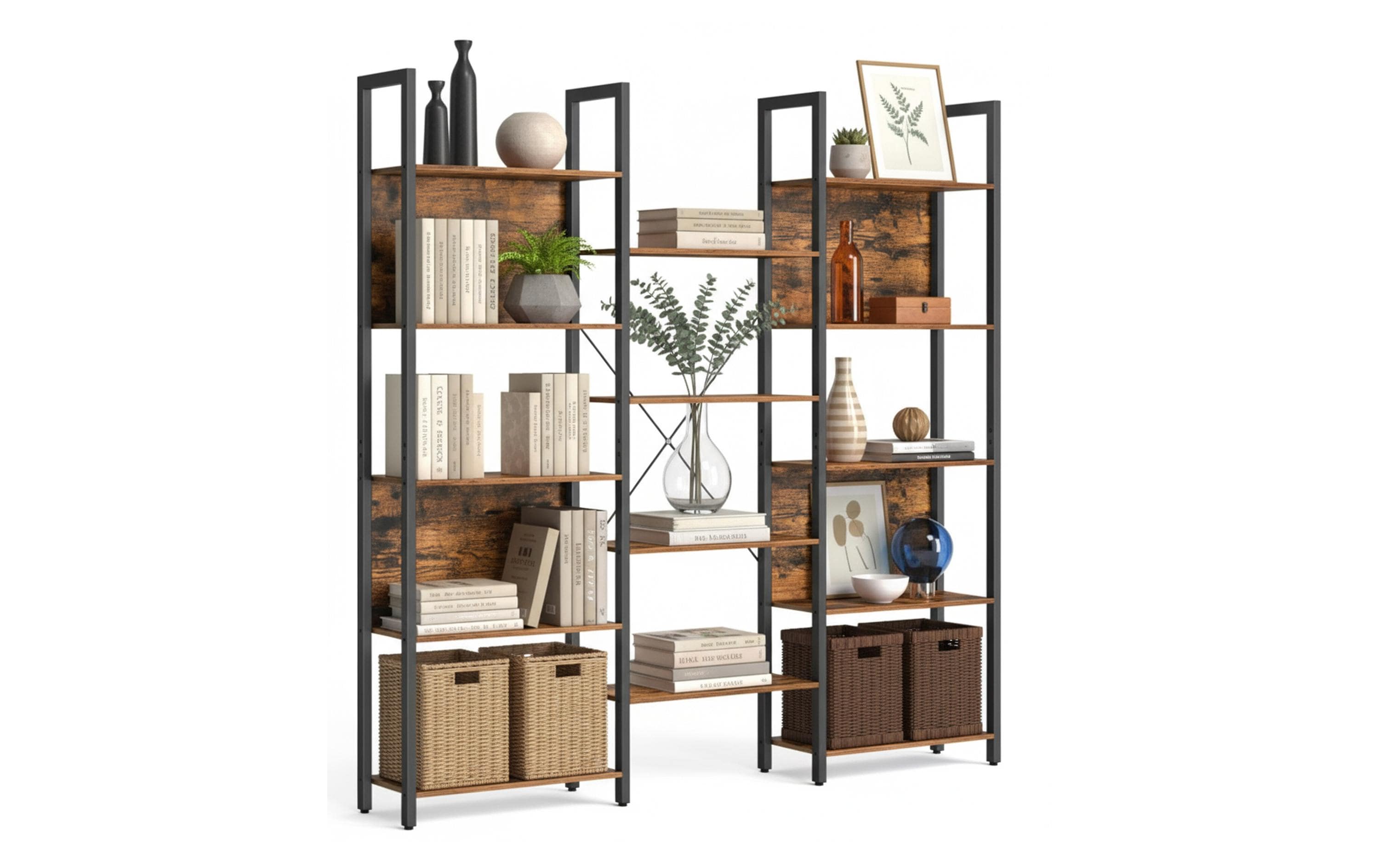 relaxdays Regal Industrial mit 14 Ablagen 166 x 158 x