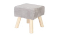 relaxdays Hocker Cord 30 x 30 cm Grau