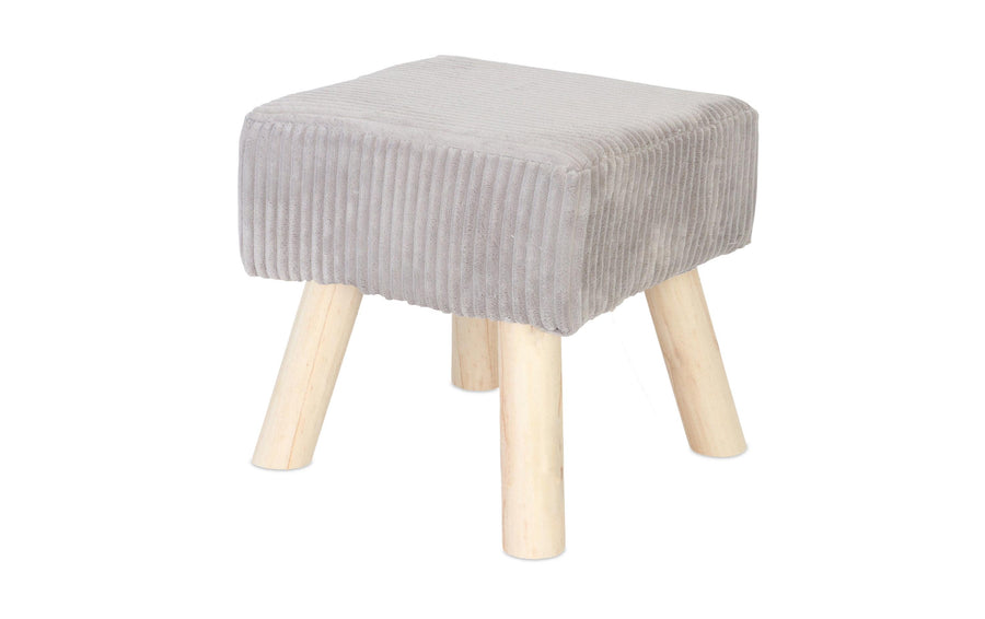 relaxdays Hocker Cord 30 x 30 cm Grau