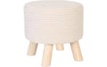 relaxdays Hocker Cord 30 x 30 cm Beige