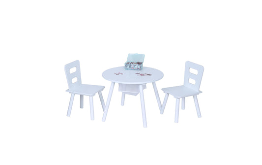 relaxdays Kindersitzgruppe mit Stauraum Weiss