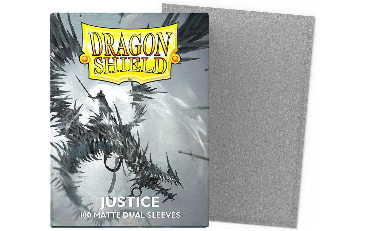 Dragon Shield Kartenhülle Dual Matte: Justice Standardgrösse Hellgrau 100