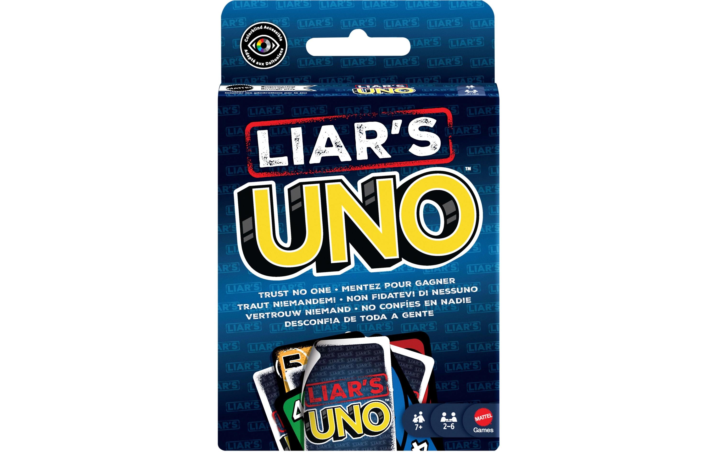 Mattel Spiele Kartenspiel UNO Liar's ab 7 Jahren, 2-6 Spieler
