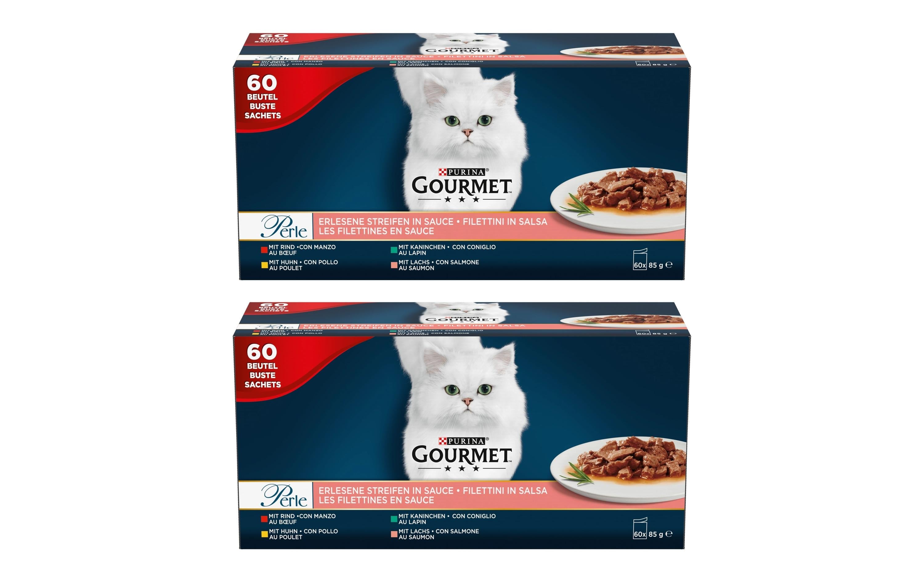 Gourmet Perle Lachs, Rind, Huhn KIT 2 x 60x85g
