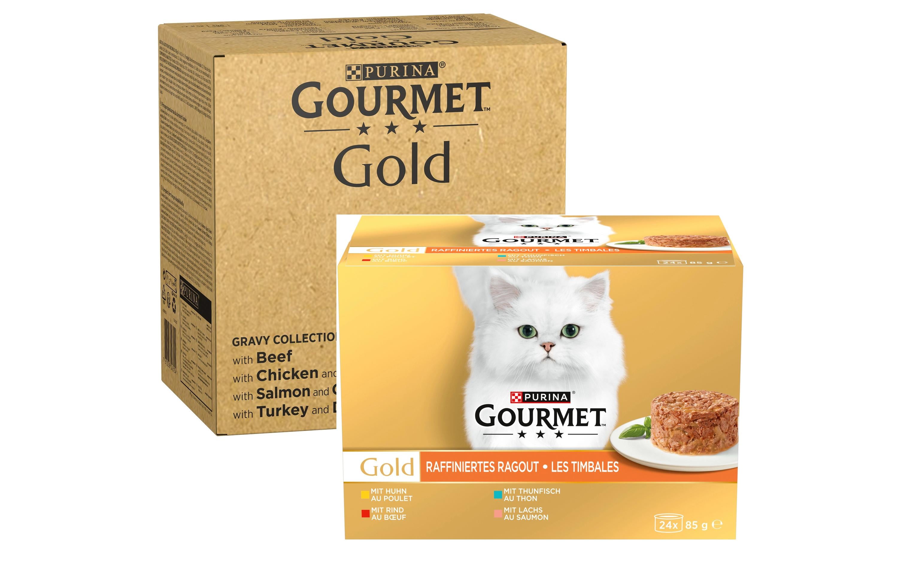 Gourmet Gold Zarte Häppchen in Sauce KIT 96x85g inkl. Gourmet Gold 24x85g