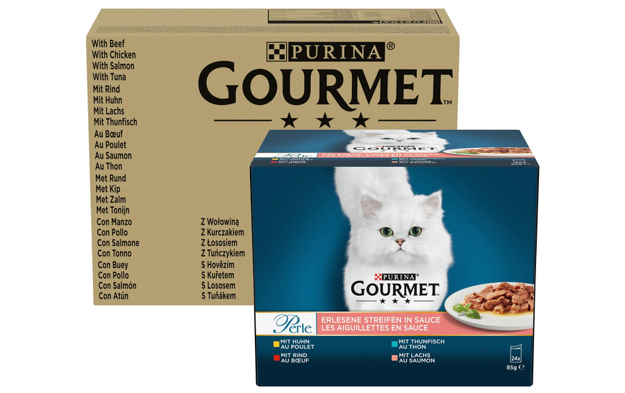 Gourmet Perle Fleisch&Fisch Sau. 96x85g KIT inkl. Gourmet Perle 24x85g