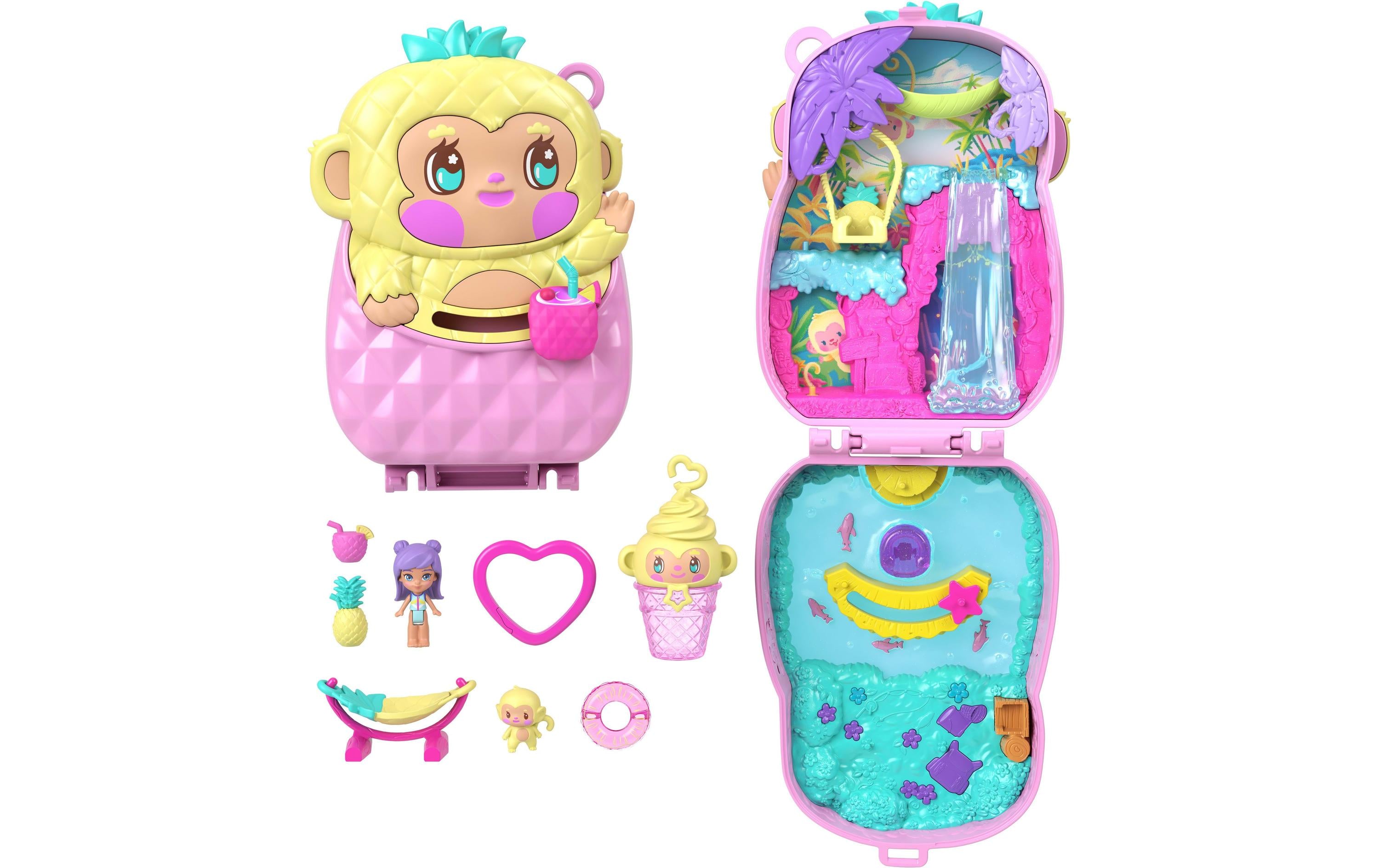 Polly Pocket Spielset Ananas Äffchen Schatulle