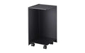 Yamazaki Toilettenpapierhalter Tower mit Rollen 23.5 x 43 cm, Schwarz