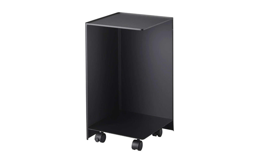 Yamazaki Toilettenpapierhalter Tower mit Rollen 23.5 x 43 cm, Schwarz
