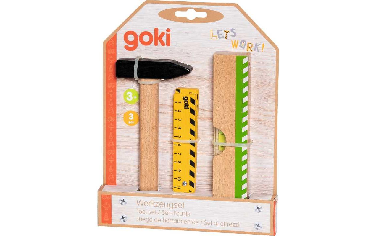 Goki Werkzeugset 3-teilig Holz