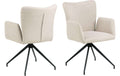 AC Design Esszimmerstuhl Laura 2 Stück Schwarz/Beige