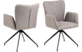 AC Design Stuhl Laura Hellgrau/Schwarz, 2 Stück