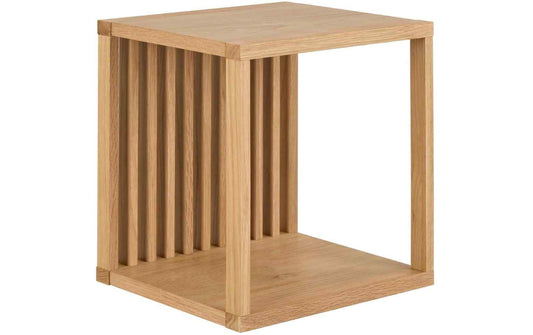 AC Design Wohnregal Wellington aus hellem Holz, würfelförmig mit senkrechten Holzleisten