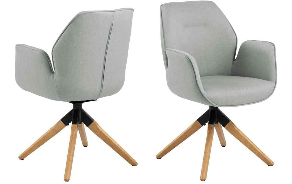 AC Design Esszimmerstuhl Aura Town 1 Stück Hellgrau/Braun/Grau