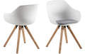 AC Design Stuhl Tina Hellgrau/Braun, 2 Stück