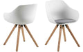 AC Design Esszimmerstuhl Tina 2 Stück Hellgrau/Braun/Grau