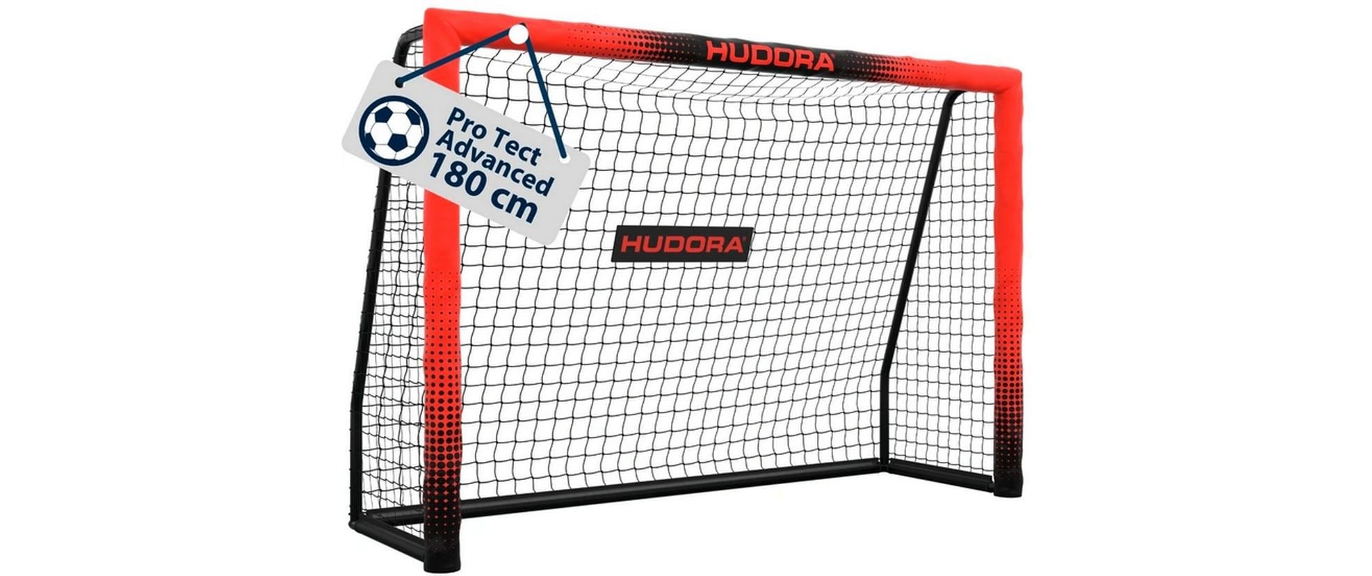 Hudora Fussballtor Pro Tect 180 Advanced schwarz/rot