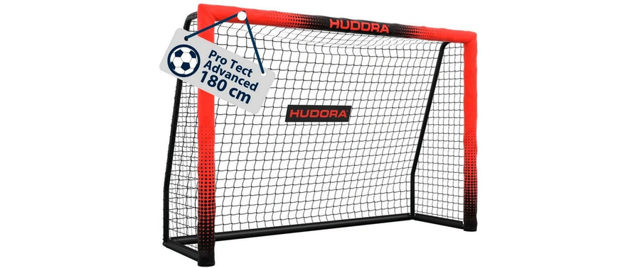 Hudora Fussballtor Pro Tect 180 Advanced schwarz/rot