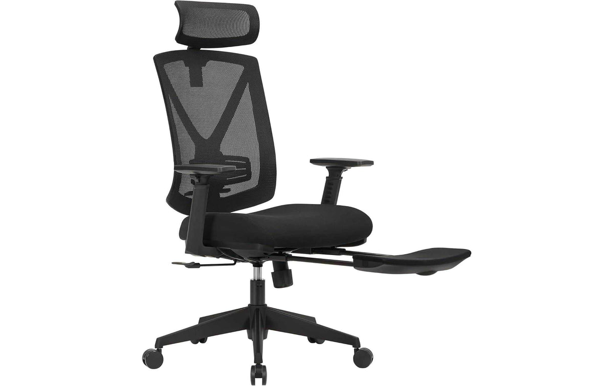Songmics Bürostuhl schwarz Fussablage