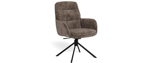 AC Design Esszimmerstuhl Edgar 2 Stück Schwarz/Braun