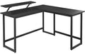 VASAGLE Tisch in L-Form Schwarz 120 x 119 cm