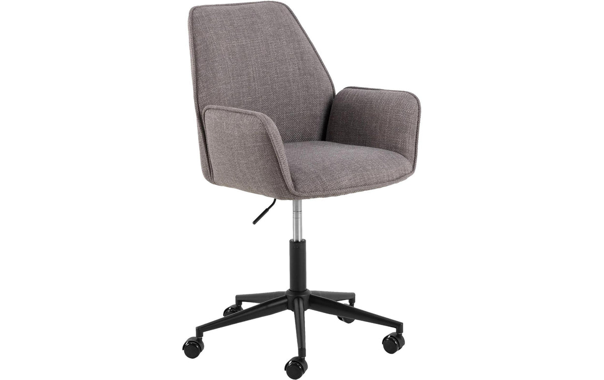 AC Design Bürostuhl Glenda grau-braun mit Bremsrollen