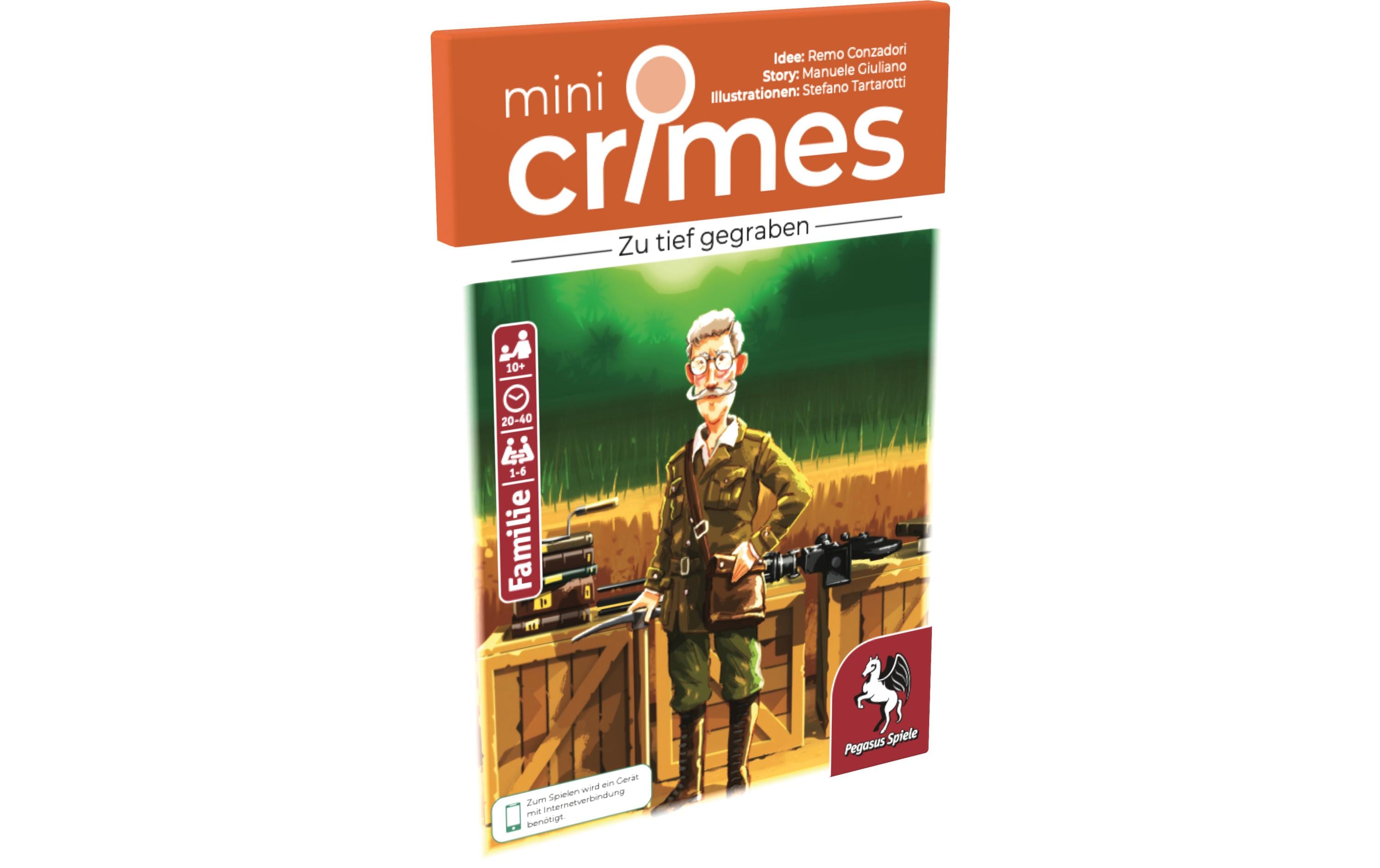 Pegasus Spiele Kartenspiel MiniCrimes – Zu tief gegraben -DE-