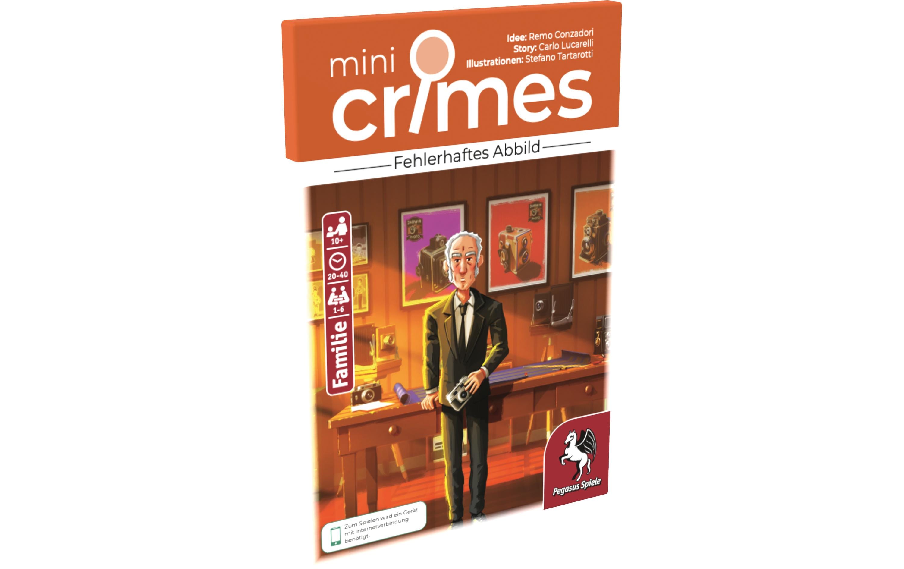 Pegasus Spiele Kartenspiel MiniCrimes – Fehlerhaftes Abbild -DE-