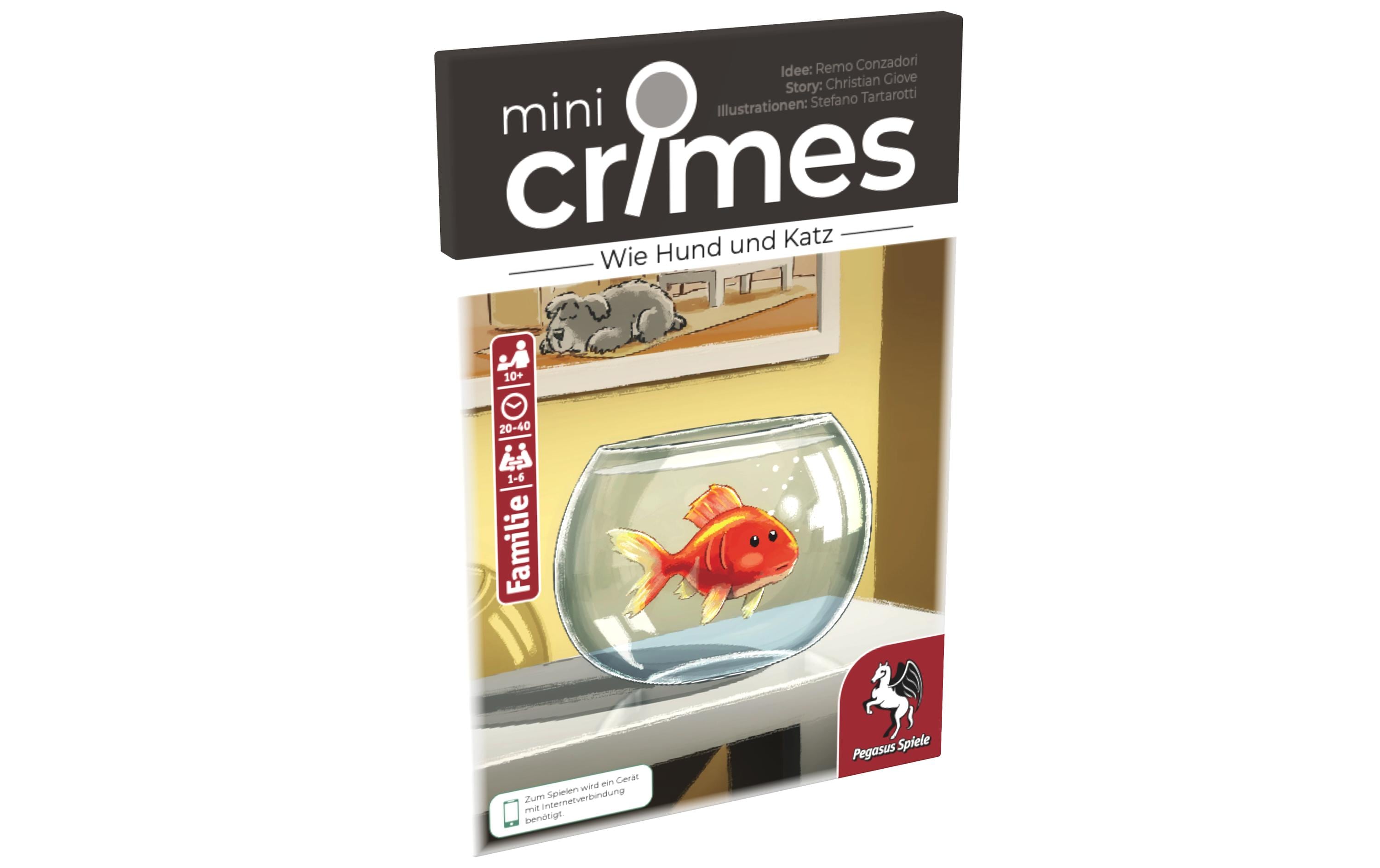 Pegasus Spiele Kartenspiel MiniCrimes – Wie Hund und Katz -DE-