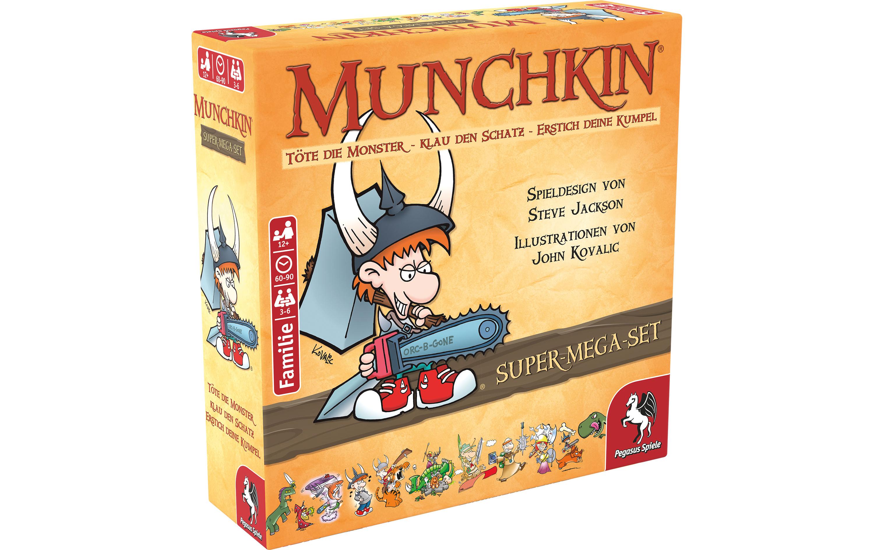 Pegasus Spiele Kartenspiel Munchkin Fantasy Super-Mega-Set -DE-