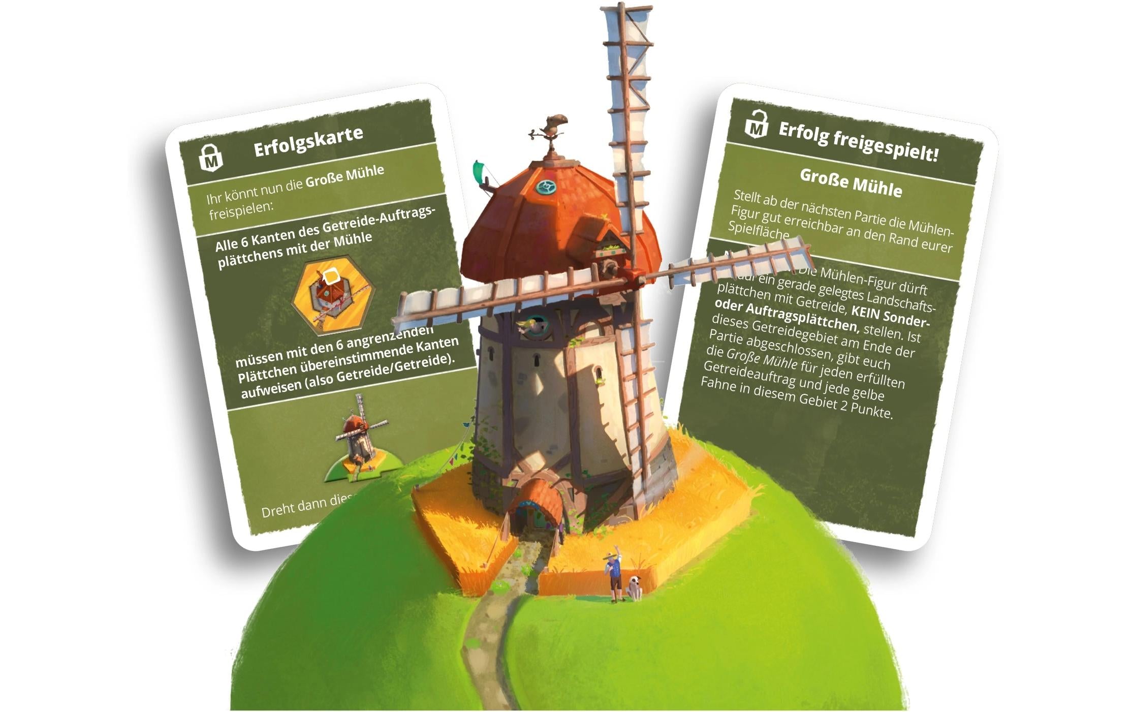 Pegasus Spiele Familienspiel Dorfromantik Grosse Mühle Erweiterung -DE-