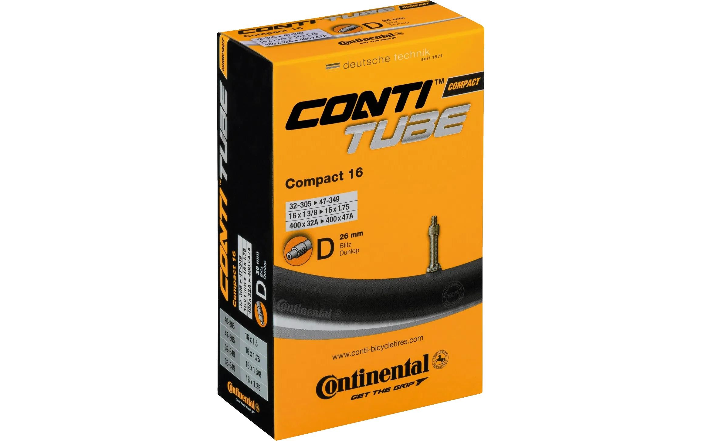 Continental Fahrradschlauch Compact Dunlop 16