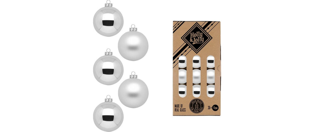 H&J Weihnachtskugel, Frosty Silver