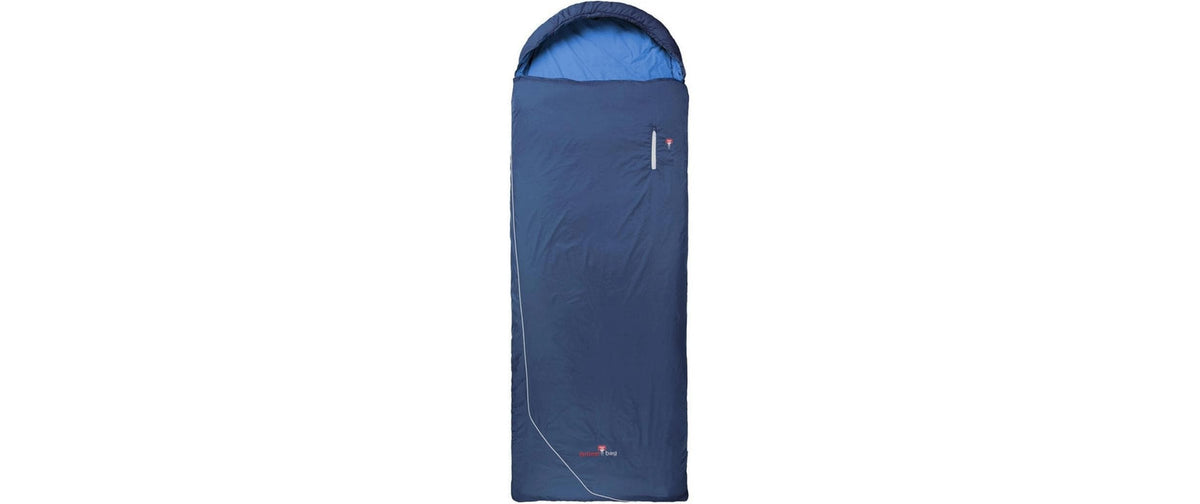 Grüezi Bag Schlafsack Wolle Camp Cotton Comfort 4 °C R 185 cm, Blau