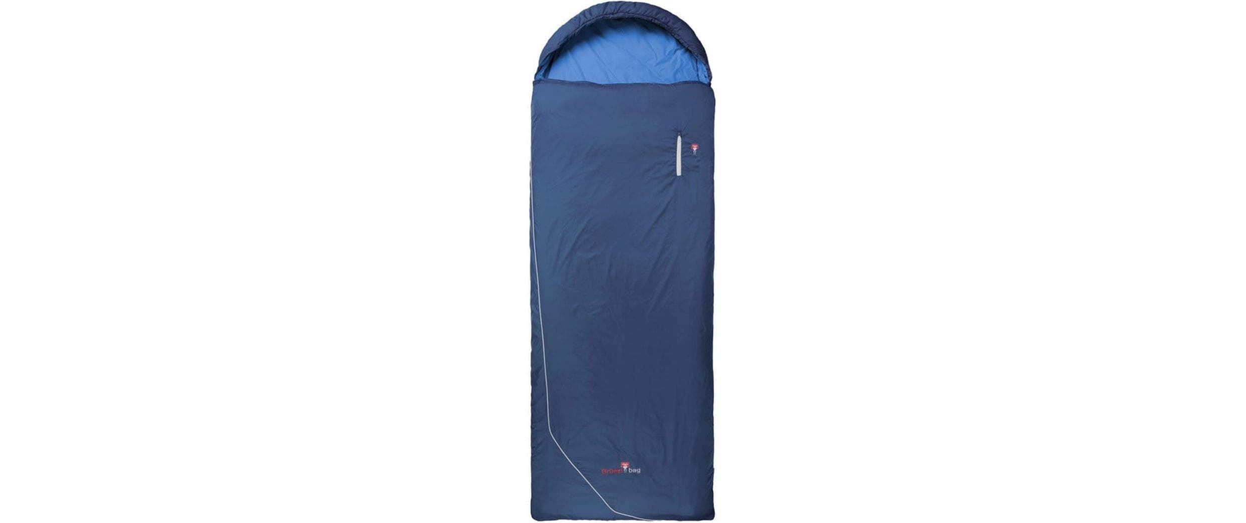 Grüezi Bag Schlafsack Wolle Camp Cotton Comfort 4 °C R 185 cm, Blau
