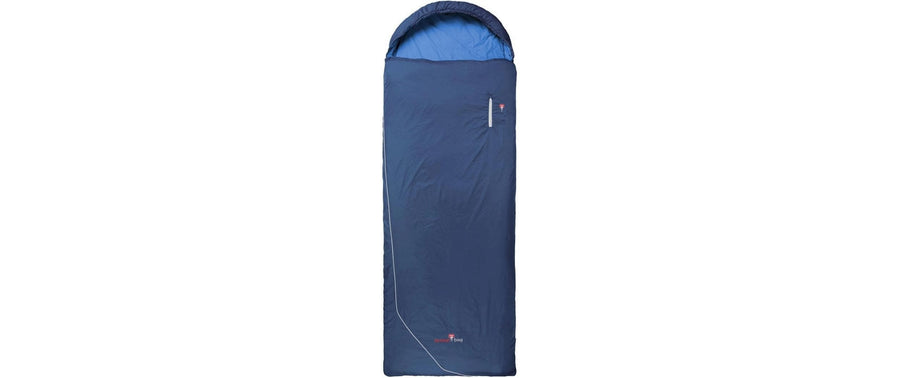 Grüezi Bag Schlafsack Wolle Camp Cotton Comfort 4 °C R 185 cm, Blau