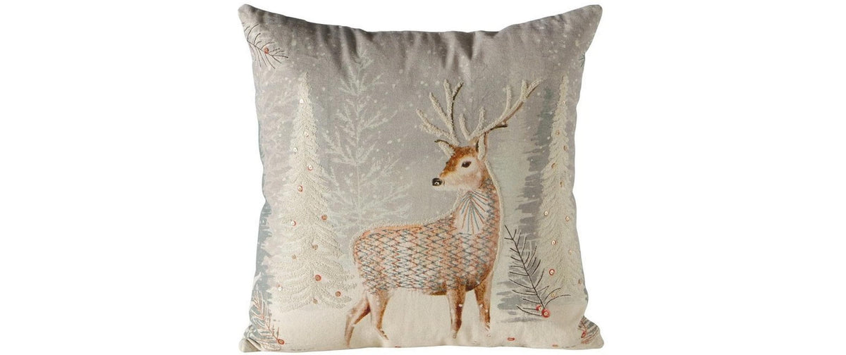 Weihnachtskissen Miro 45x45x3 cm Grau von Boltze