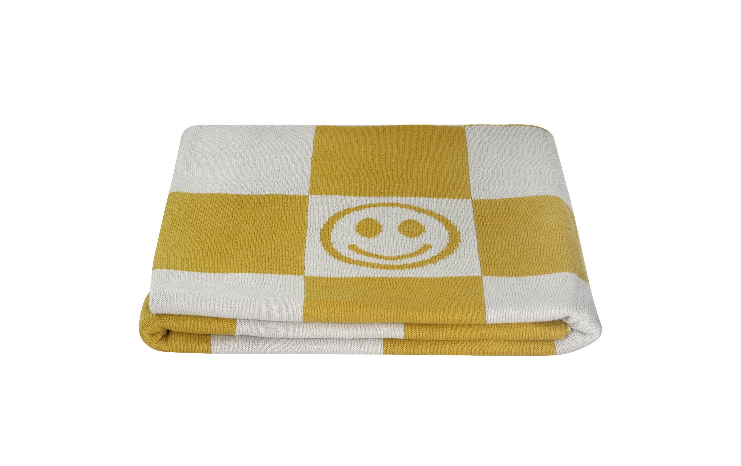 Kindsgut Kuscheldecke Smiley Flieder
