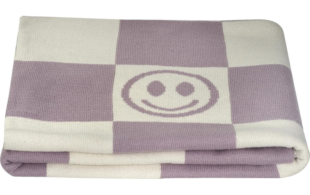Kindsgut Kuscheldecke Smiley Flieder