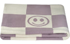 Kindsgut Kuscheldecke Smiley Flieder