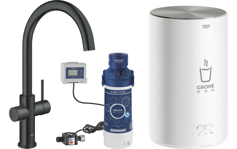 GROHE Küchenarmatur Red Duo C-Auslauf Grösse M Samt Schwarz