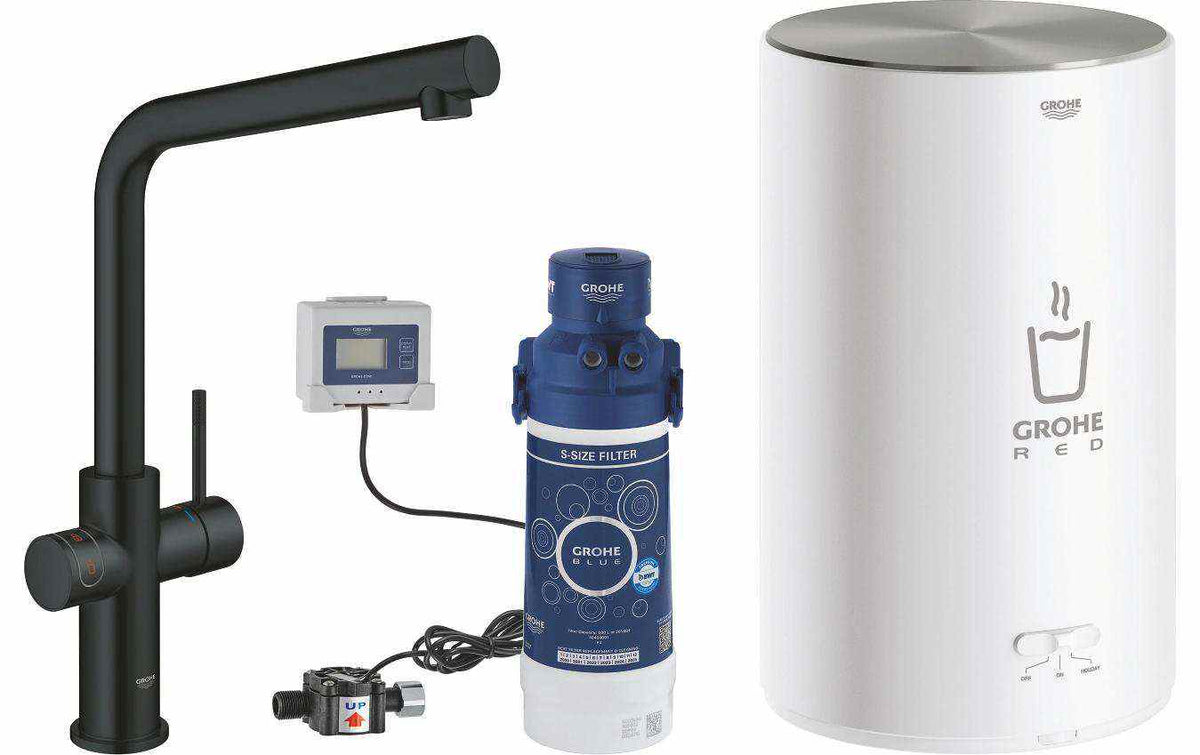 GROHE Küchenarmatur Red Duo L-Auslauf Grösse M Samt Schwarz