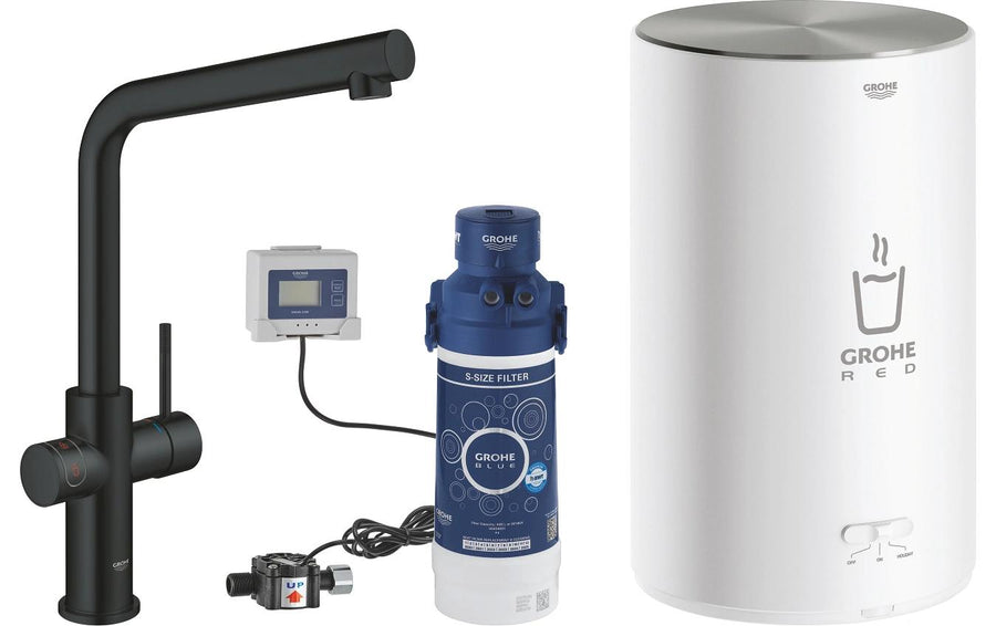 GROHE Küchenarmatur Red Duo L-Auslauf Grösse M Samt Schwarz