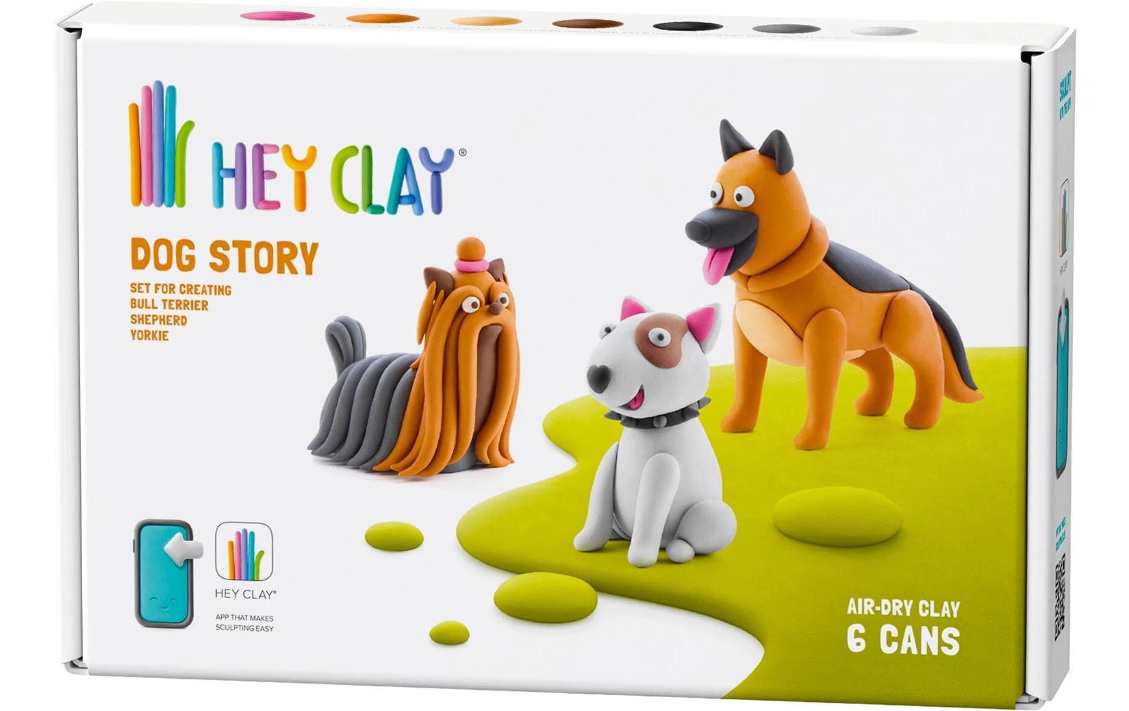 Max Bersinger Knetspielzeug Hey Clay Hunde 6 Dosen